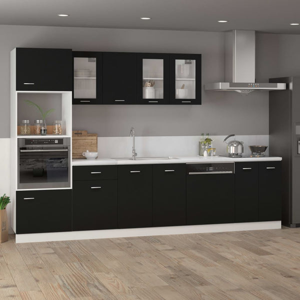 Unterschrank Pompilas 60x46x81,5cm, schwarz (Holz)