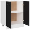 Unterschrank Pompilas 60x46x81,5cm, schwarz (Holz)