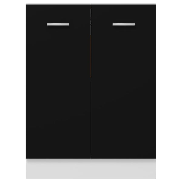 Unterschrank Pompilas 60x46x81,5cm, schwarz (Holz)