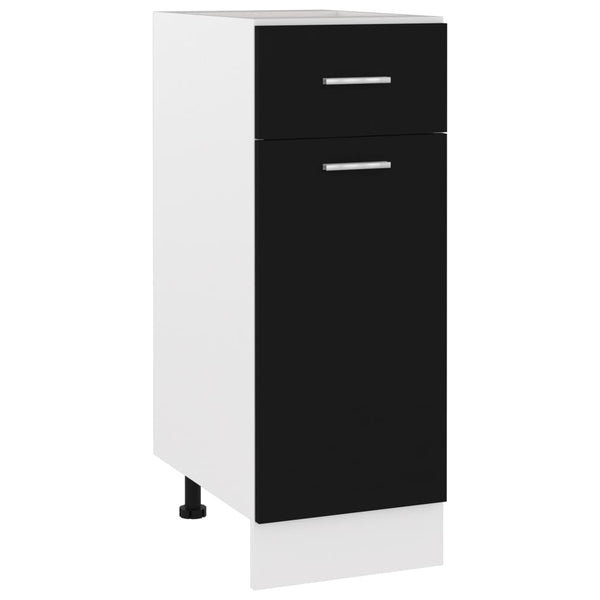 Schwarzer Unterschrank Pompilas 30x46x81,5cm (Spanplatte)