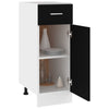 Schwarzer Unterschrank Pompilas 30x46x81,5cm (Spanplatte)