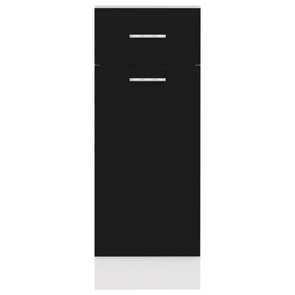 Schwarzer Unterschrank Pompilas 30x46x81,5cm (Spanplatte)