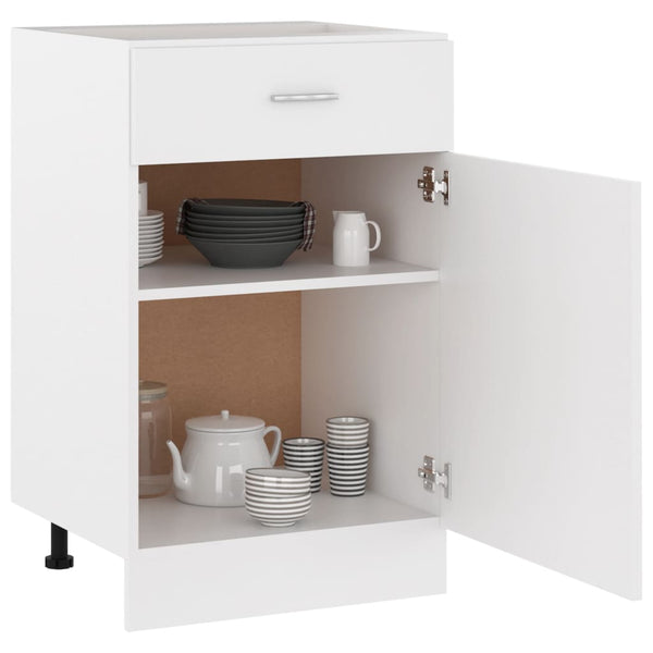 Weißer Unterbauschrank Pompilas 50x46x81,5cm (Holz)