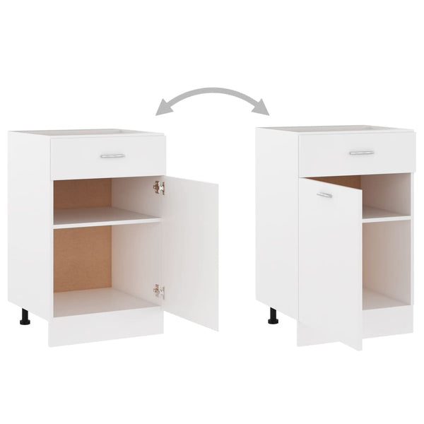 Weißer Unterbauschrank Pompilas 50x46x81,5cm (Holz)