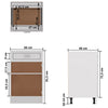 Weißer Unterbauschrank Pompilas 50x46x81,5cm (Holz)