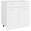 Weißer Hochschrank Pompilas 80x46x81,5cm (Holz)