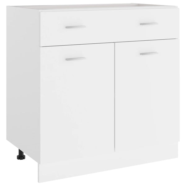 Weißer Hochschrank Pompilas 80x46x81,5cm (Holz)