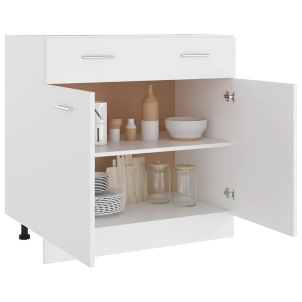 Weißer Hochschrank Pompilas 80x46x81,5cm (Holz)