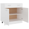 Weißer Hochschrank Pompilas 80x46x81,5cm (Holz)