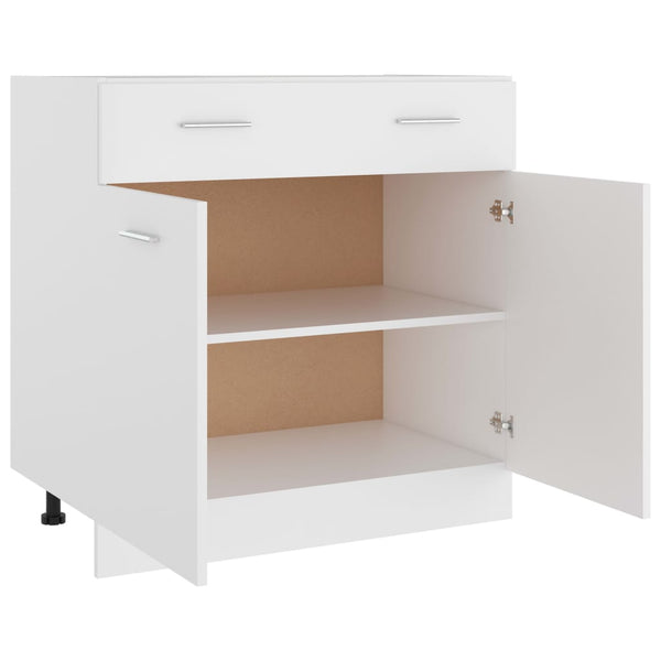 Weißer Hochschrank Pompilas 80x46x81,5cm (Holz)