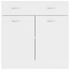 Weißer Hochschrank Pompilas 80x46x81,5cm (Holz)