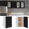 Schwarzer Wandschrank Pompilas 39,5x31x60cm (Holz)