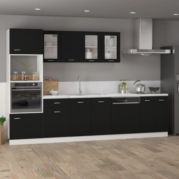 Schwarzer Wandschrank Pompilas 39,5x31x60cm (Holz)