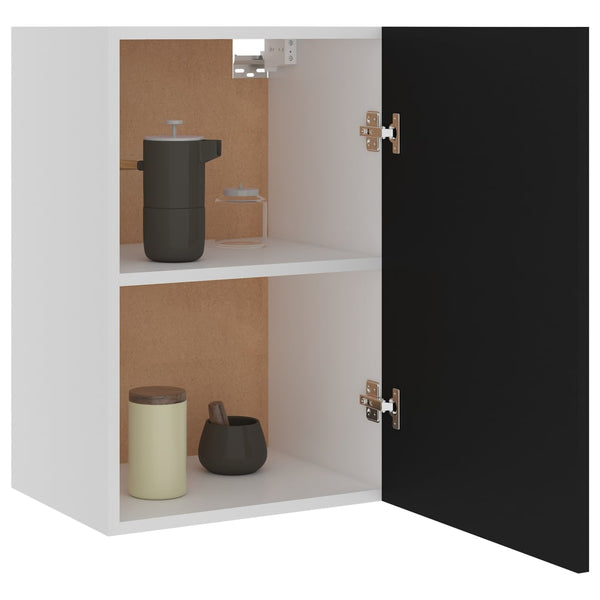 Schwarzer Wandschrank Pompilas 39,5x31x60cm (Holz)