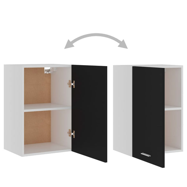 Schwarzer Wandschrank Pompilas 39,5x31x60cm (Holz)