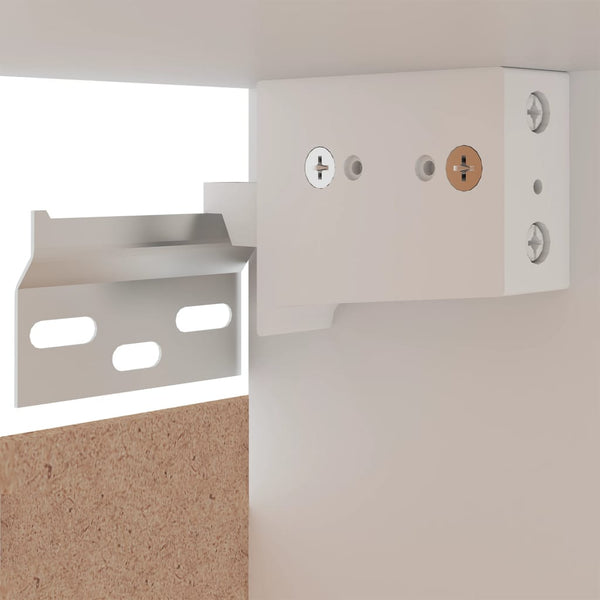 Weißer Wandschrank Pompilas 80x31x60cm (Holz)