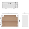 Weißer Wandschrank Pompilas 80x31x60cm (Holz)