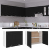 Wandschrank Pompilas Schwarz 80x31x60cm (Holz)