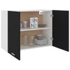 Wandschrank Pompilas Schwarz 80x31x60cm (Holz)