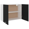 Wandschrank Pompilas Schwarz 80x31x60cm (Holz)