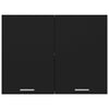 Wandschrank Pompilas Schwarz 80x31x60cm (Holz)