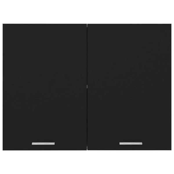 Wandschrank Pompilas Schwarz 80x31x60cm (Holz)