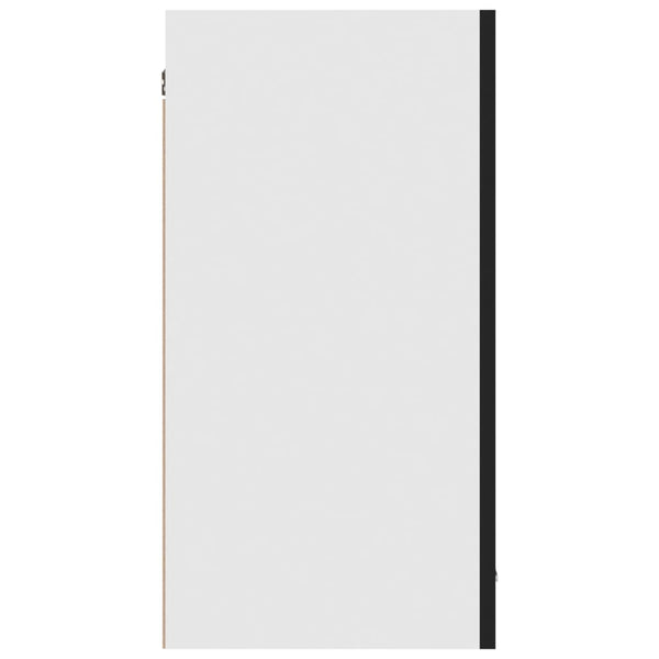 Wandschrank Pompilas Schwarz 80x31x60cm (Holz)