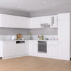 Weißer Ofenschrank Pompilas 60x46x81,5cm (Holz)