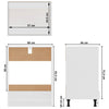 Weißer Ofenschrank Pompilas 60x46x81,5cm (Holz)