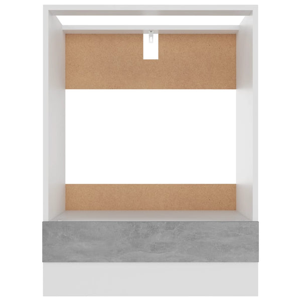 Betongrauer Ofenschrank Pompilas 60x46x81,5cm (Holz)