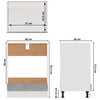 Betongrauer Ofenschrank Pompilas 60x46x81,5cm (Holz)