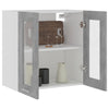 Betongrauer Wandschrank mit Glas Pompilas 60x31x60cm (Holz)
