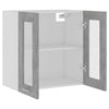 Betongrauer Wandschrank mit Glas Pompilas 60x31x60cm (Holz)