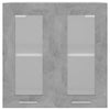 Betongrauer Wandschrank mit Glas Pompilas 60x31x60cm (Holz)
