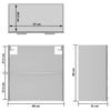 Betongrauer Wandschrank mit Glas Pompilas 60x31x60cm (Holz)