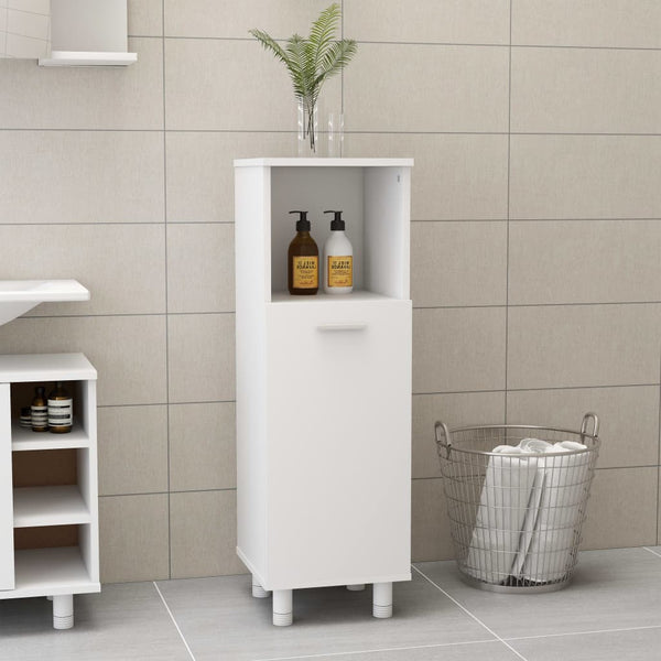 Weißer Badezimmerschrank Alecolina 30x30x95cm (Holz)