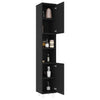 Schwarzer Badezimmerschrank Staji 30x30x179cm (Holz)