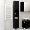 Schwarzer Badezimmerschrank Staji 30x30x179cm (Holz)