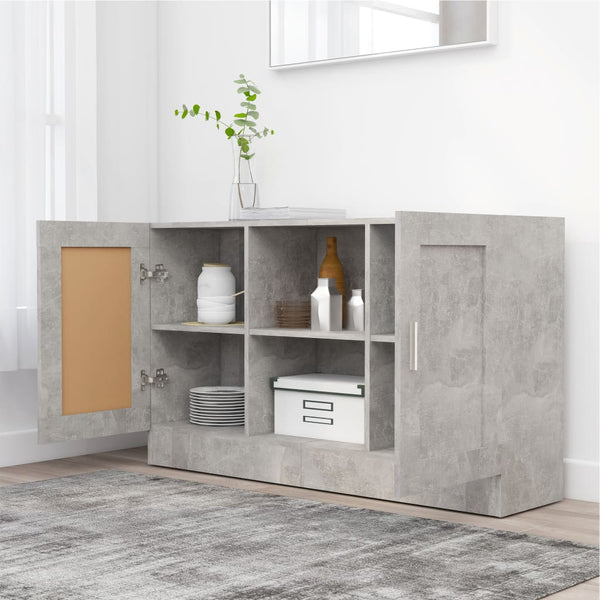 Kommode Arriana aus Zementgrau 120x30,5x70cm (Holz)