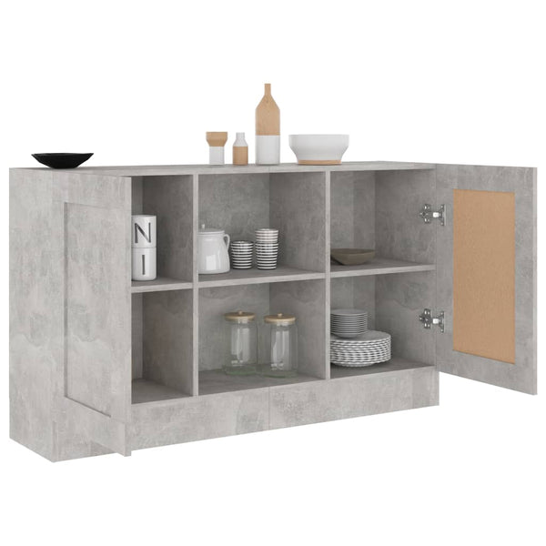 Kommode Arriana aus Zementgrau 120x30,5x70cm (Holz)