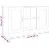 Kommode Arriana aus Zementgrau 120x30,5x70cm (Holz)