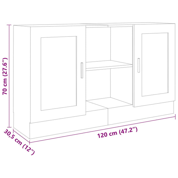 Kommode Arriana aus Zementgrau 120x30,5x70cm (Holz)