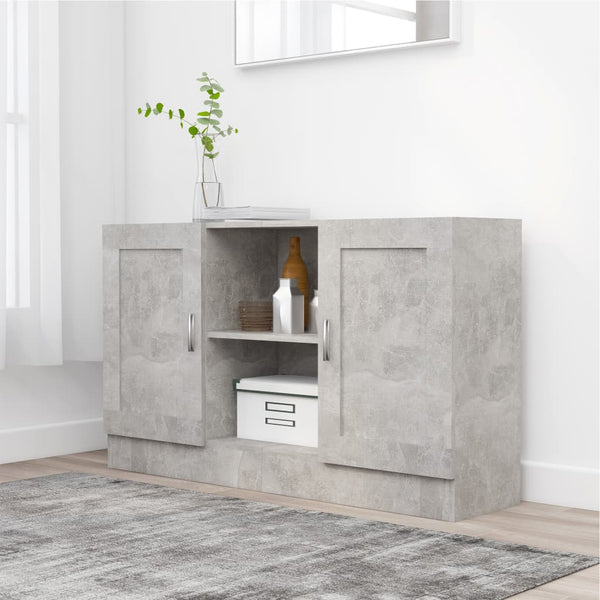 Kommode Arriana aus Zementgrau 120x30,5x70cm (Holz)