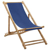Marineblauer Deckchair aus Bambus und Stoff Mocanel
