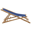 Marineblauer Deckchair aus Bambus und Stoff Mocanel