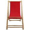 Roter Deckstuhl Bambus und Stoff Mocanel