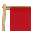 Roter Deckstuhl Bambus und Stoff Mocanel