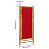 Roter Deckstuhl Bambus und Stoff Mocanel