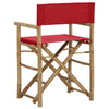 Roter klappbarer Regiestuhl Alisa (2 Stück Bambus und Stoff)