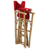 Roter klappbarer Regiestuhl Alisa (2 Stück Bambus und Stoff)